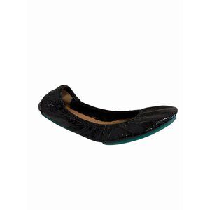 ONE SHOE ONLY (RIGHT) Tieks Gavrieli Obsidian Black Croc Patent Leather Flats 10